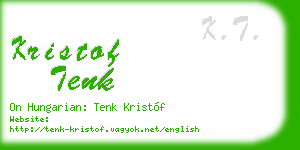 kristof tenk business card