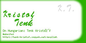 kristof tenk business card